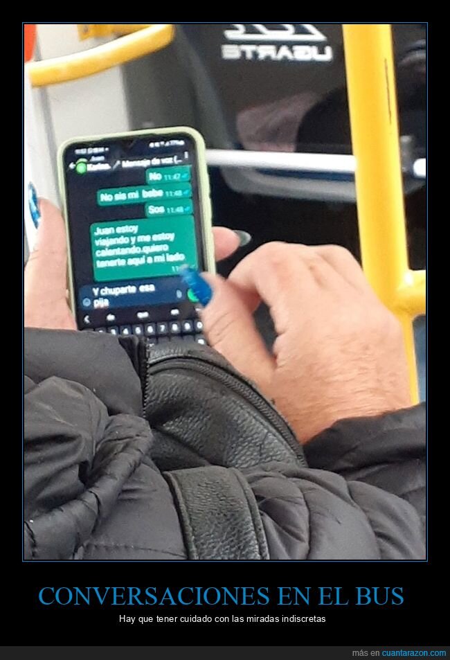 autobús,móvil,whatsapp,wtf