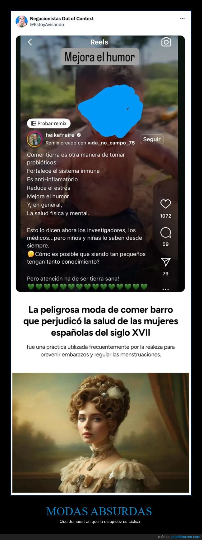 comer,negacionistas,tierra