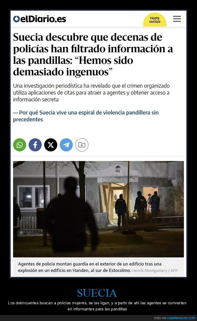 suecia,policías,filtraciones,información