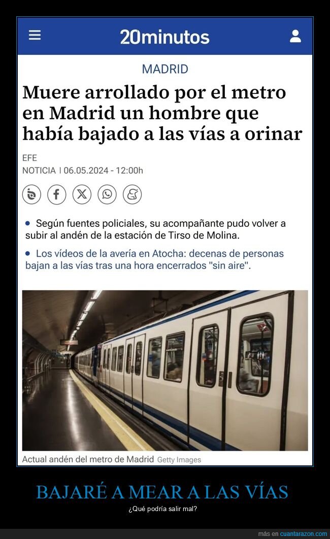 metro,arrollado,vías,mear