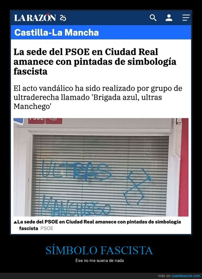 ciudad real,esvástica,fails,pintadas,psoe