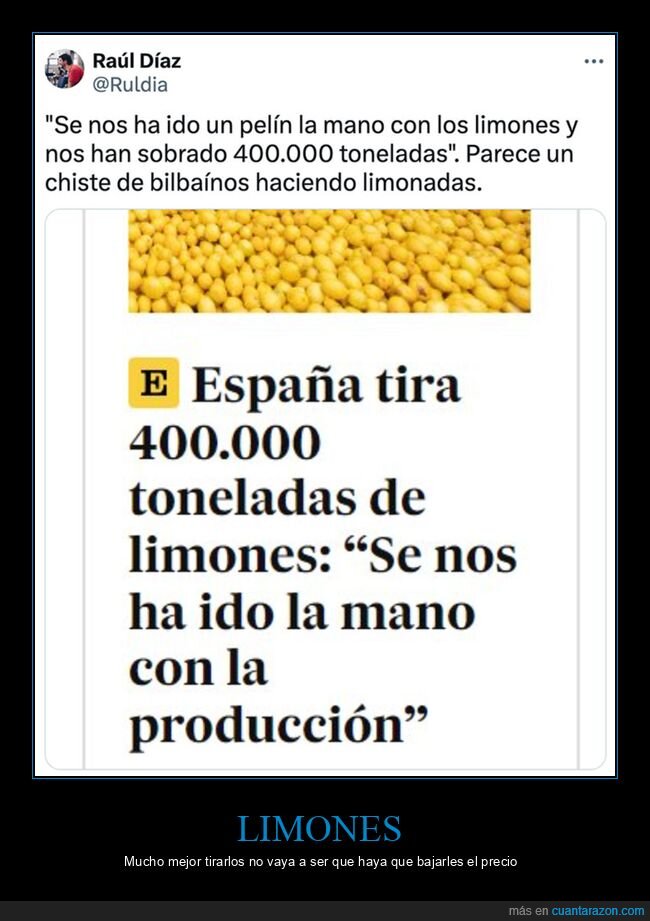 limones,producción,tirar