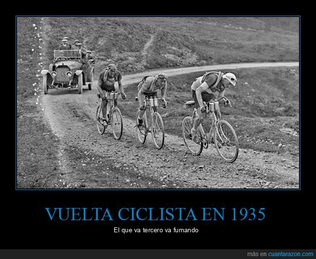 ciclistas,fumando,retro,wtf