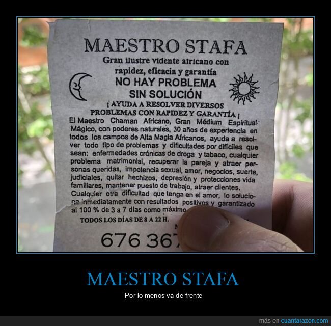 maestro stafa,nombres,vidente