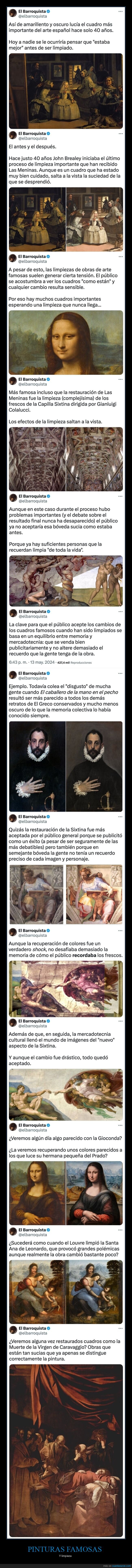 pinturas famosas,limpieza