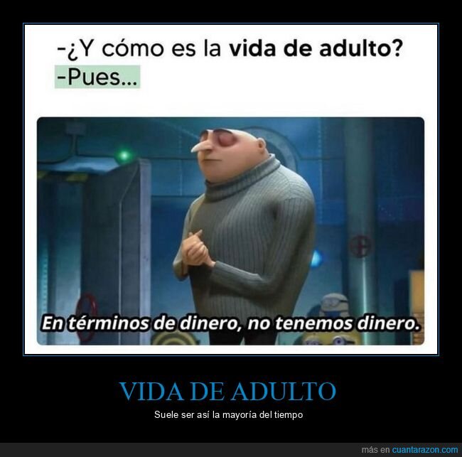 vida de adulto,dinero