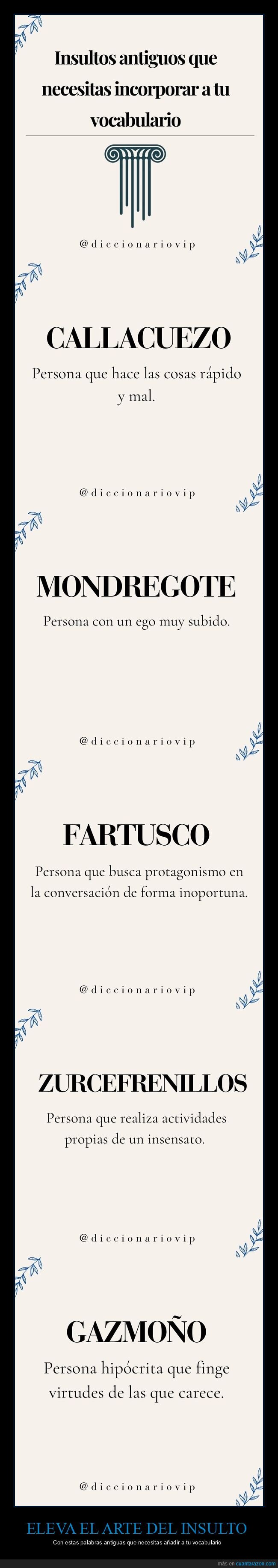 insultos,palabras,antiguas