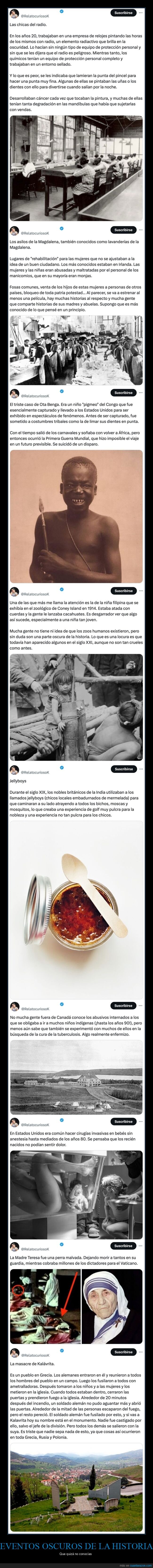 eventos oscuros,historia