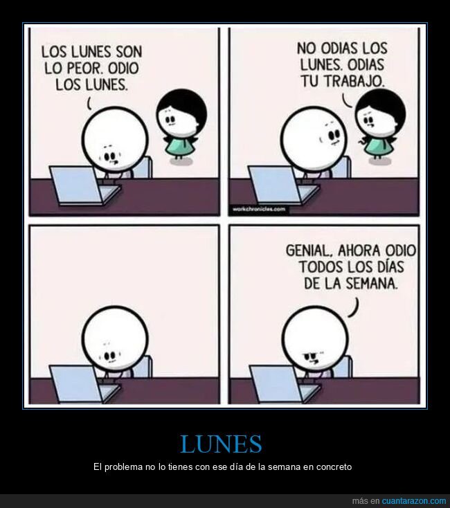 lunes,odiar,trabajo