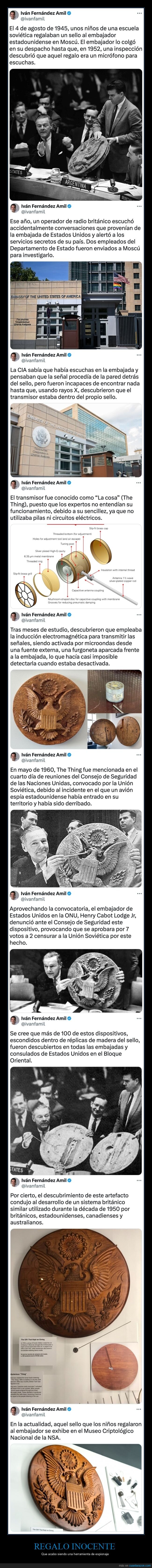 regalo,sello,embajada,espionaje,eeuu,unión soviética