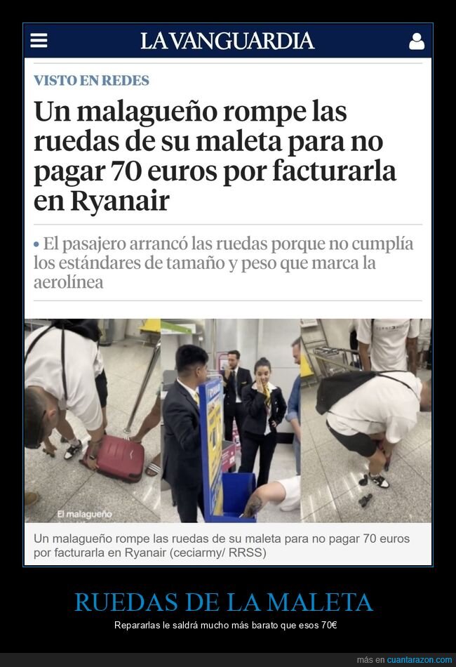 romper,ruedas,maleta,ryanair