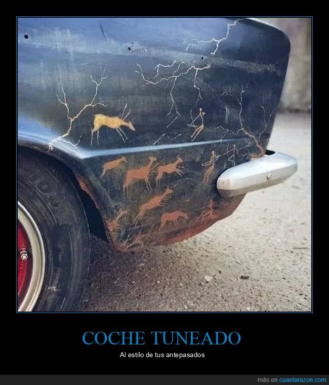 coche,arte rupestre,wtf