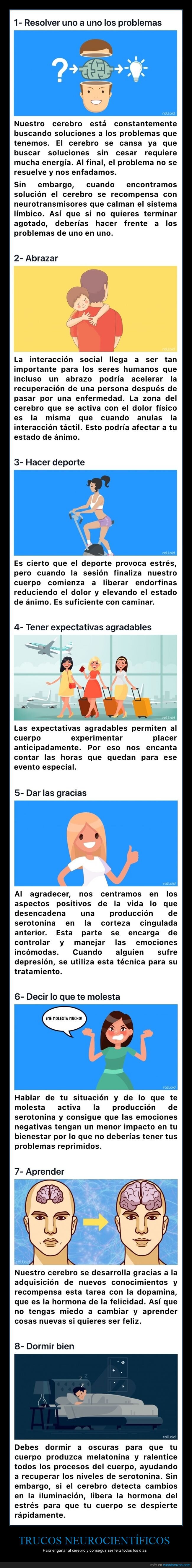 trucos neurocientíficos,cerebro,felicidad