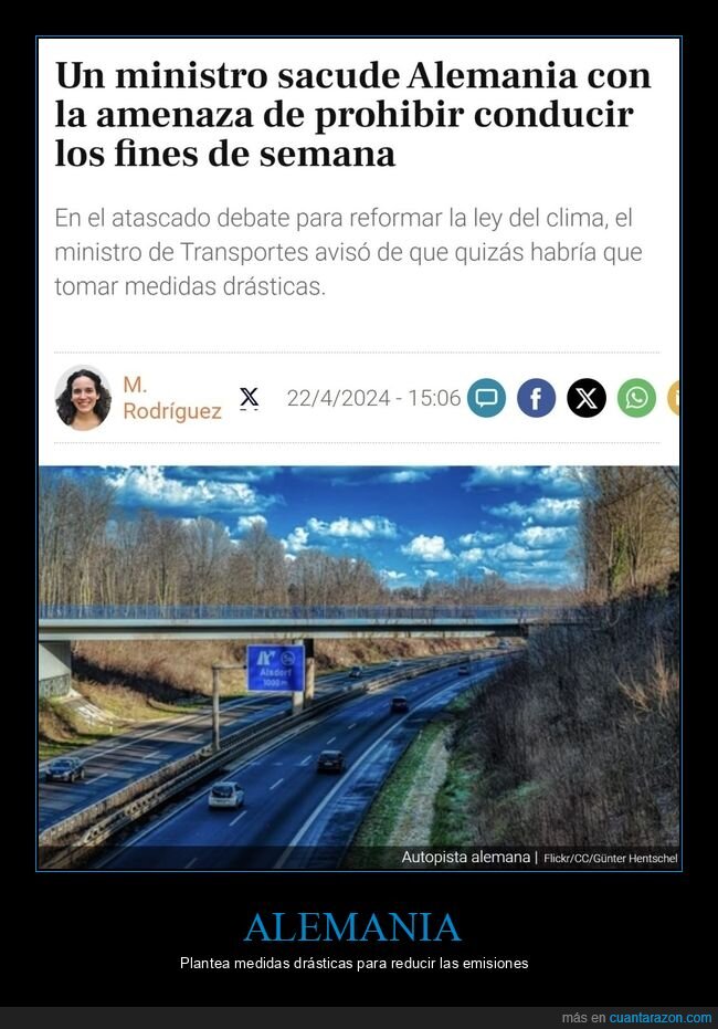 alemania,prohibir,conducir,fines de semana