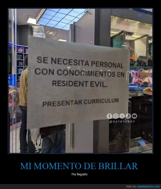 carteles,oferta de empleo,resident evil