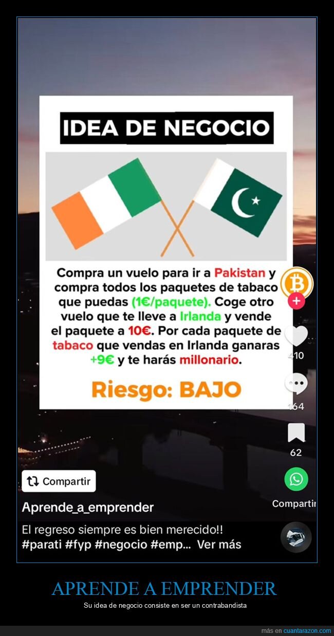 contrabando,emprender,irlanda,negocio,paquistán,tabaco