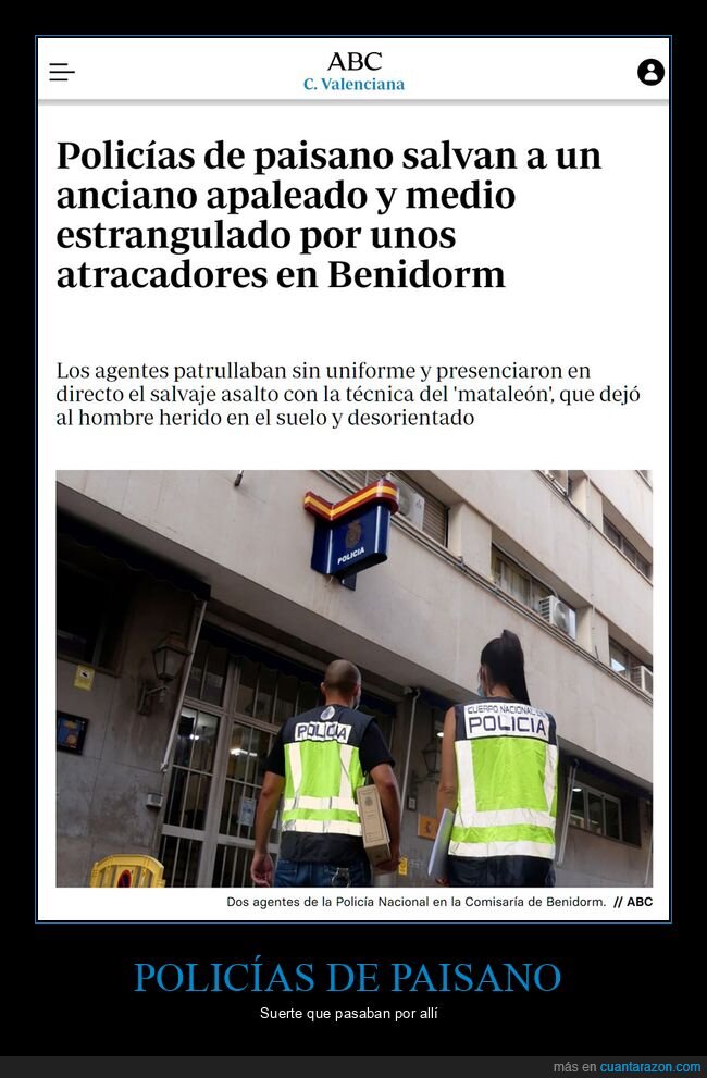 policías,salvar,anciano,atracadores