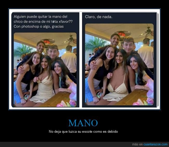 escote,mano,photoshop,trolling