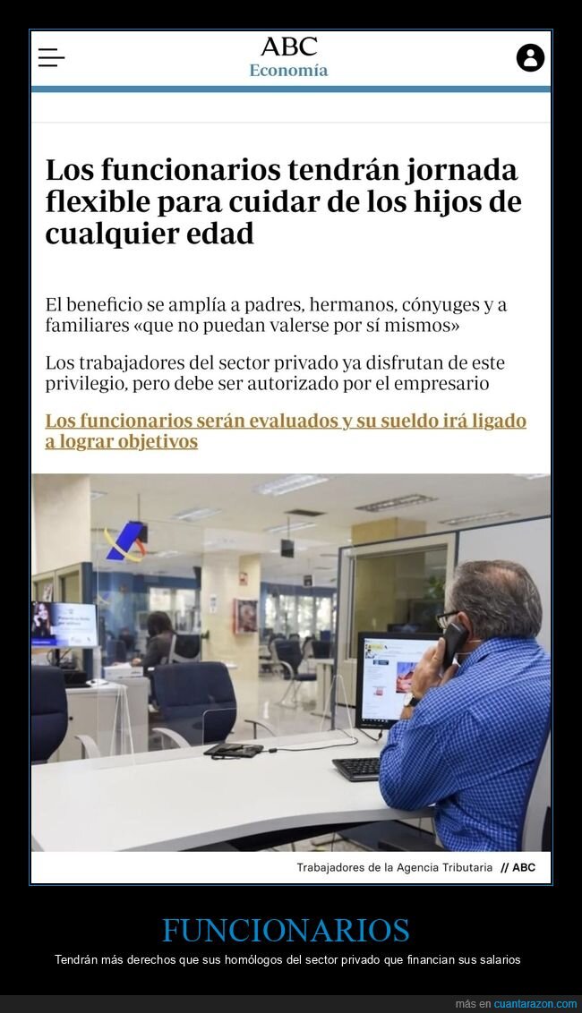 funcionarios,jornada flexible,cuidar,hijos