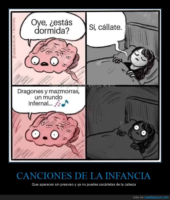 dragones y mazmorras,cerebro,dormir,canción