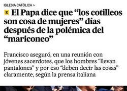 Enlace a Otra polémica del Papa