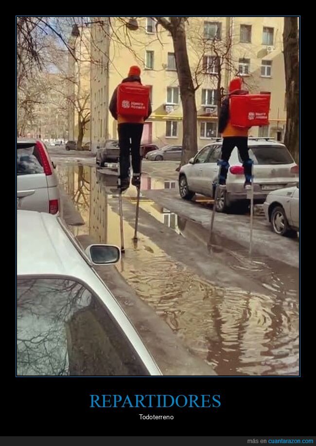 repartidores,wtf,zancos