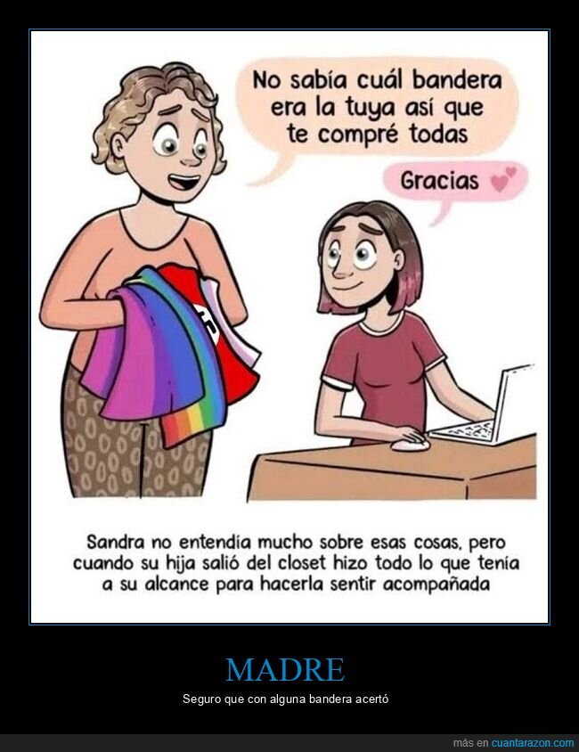 madre,hija,lgbt,banderas,nazi