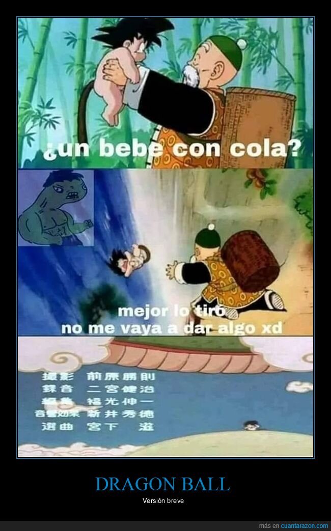 dragon ball,goku,cola,tirar