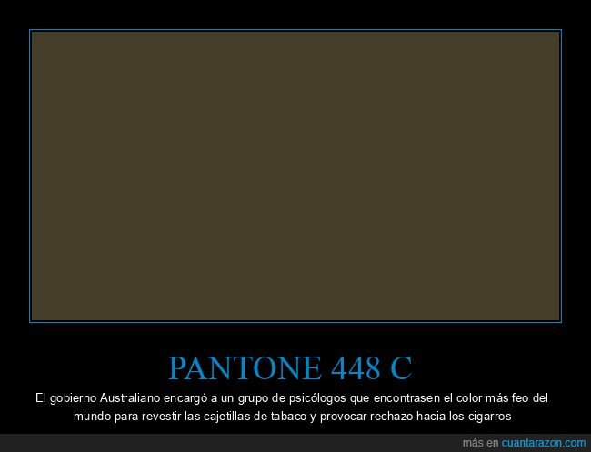 color,curiosidades,feo,pantone 448 c