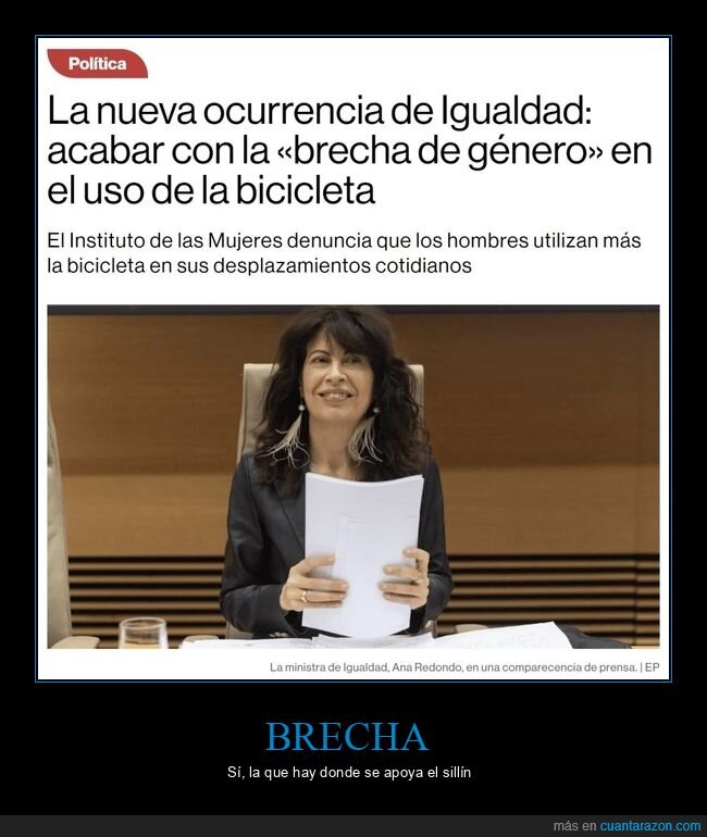 brecha de género,bicicleta