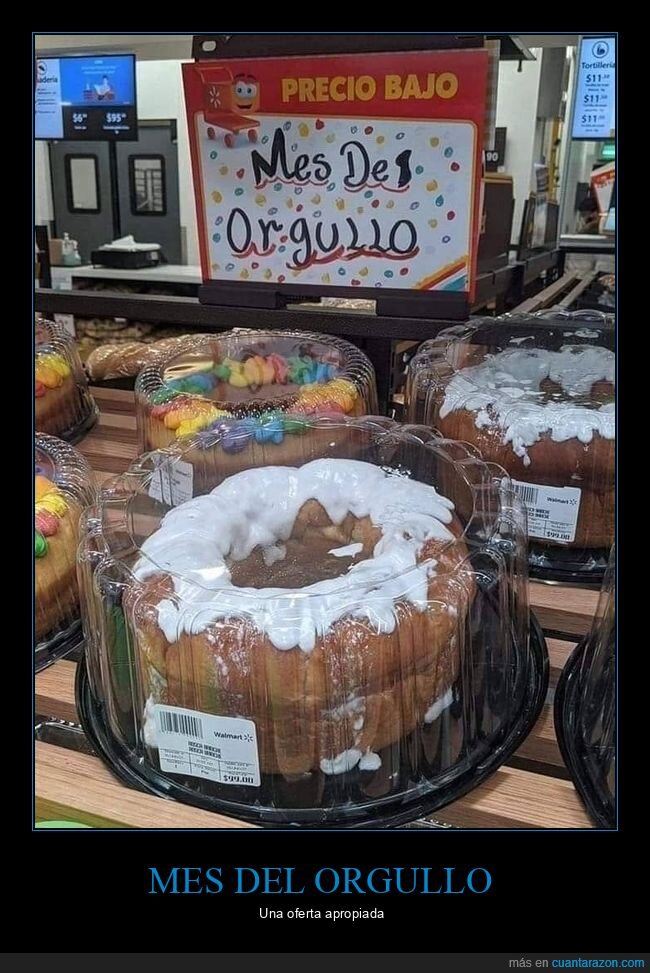 mes del orgullo,oferta,tarta