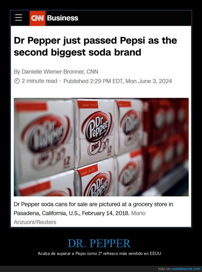 dr pepper,pepsi,refrescos,vendidos