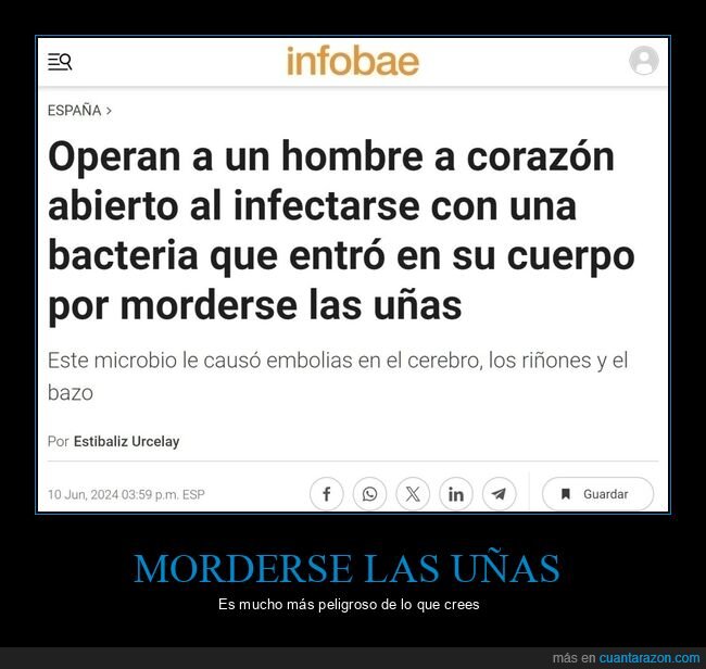 morderse las uñas,operar,corazón,bacteeria