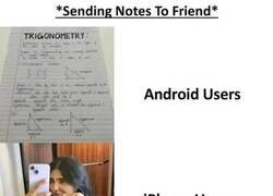Enlace a Enviando apuntes a un amigo: Usuarios de Android VS Usuarios de Apple