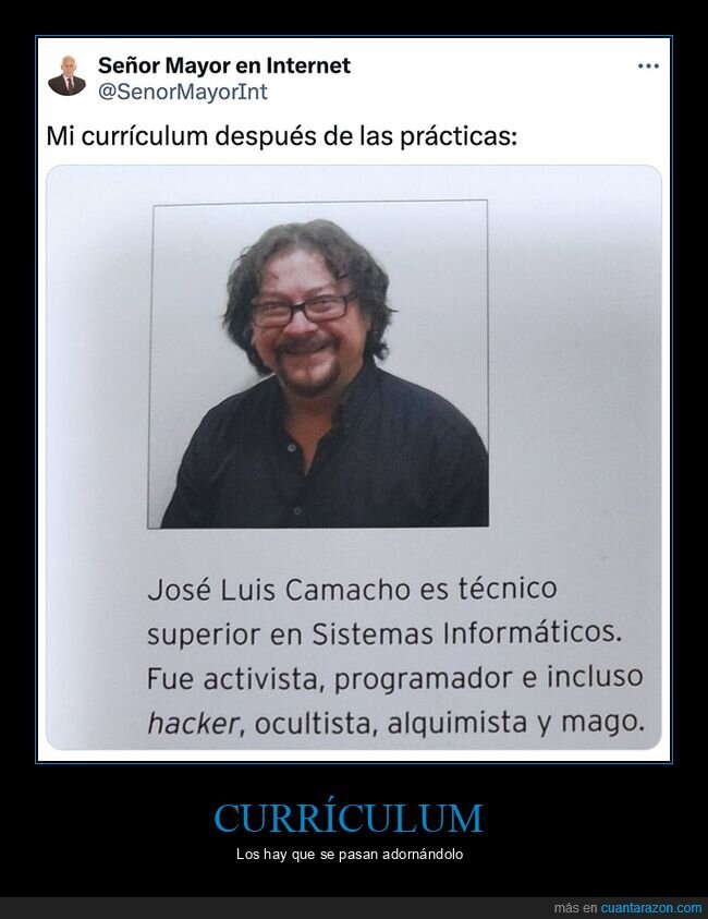 currículum,josé luis camacho,personajes