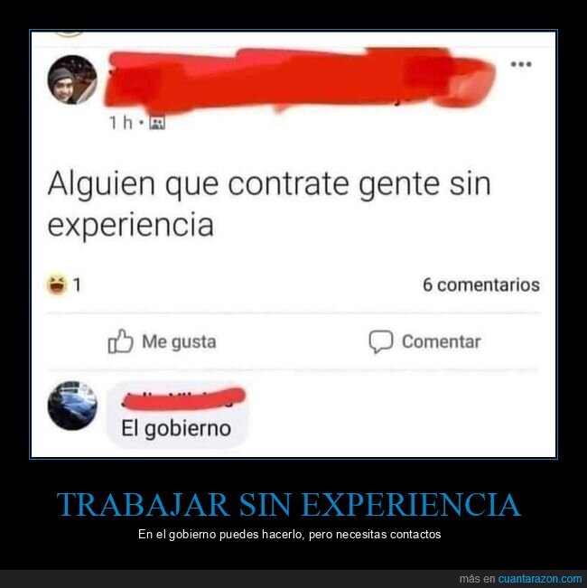 contratar,sin experiencia,gobierno