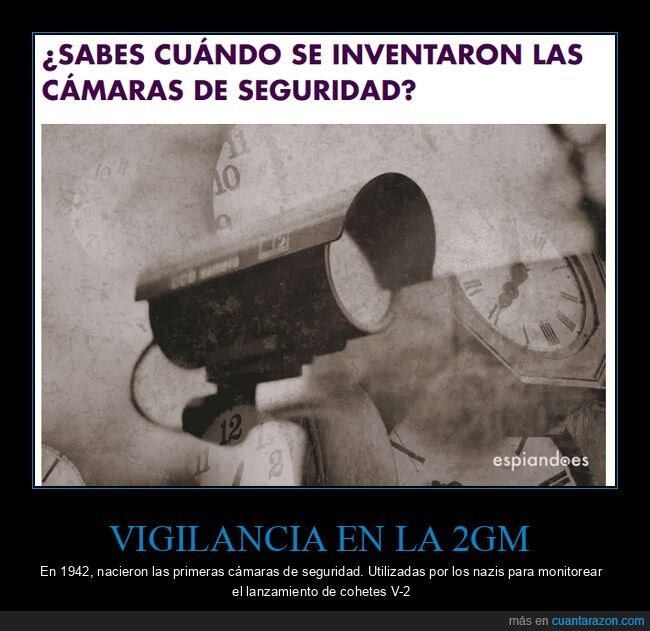 cámaras de seguridad,invención,ii guerra mundial,nazis,cohetes