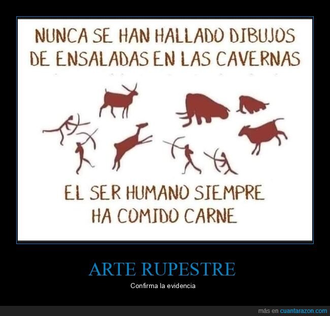 arte rupestre,ensaladas,cavernas,carne