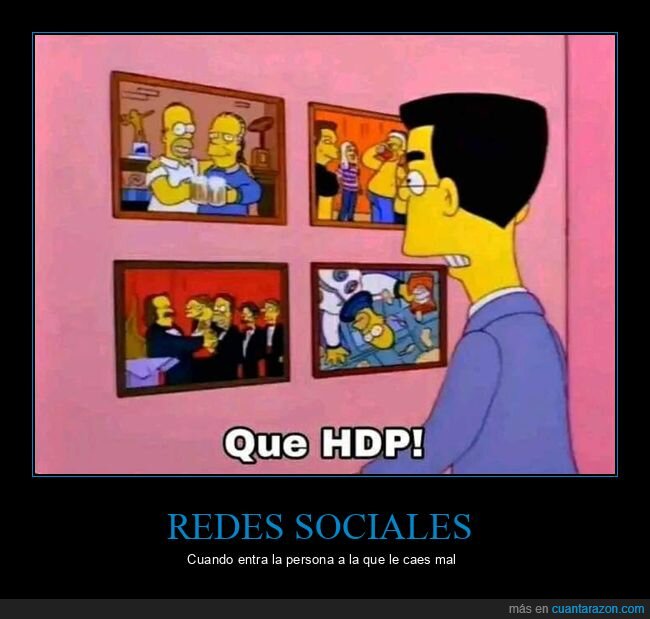 redes sociales,caer mal,simpsons