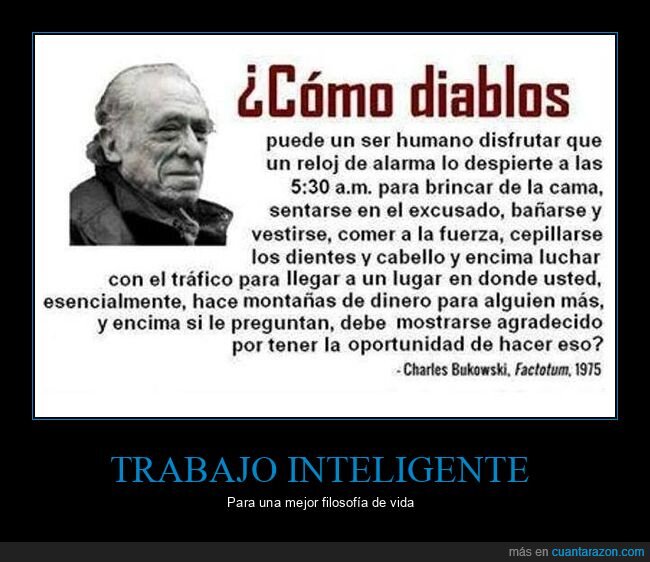 charles bukowski,trabajo