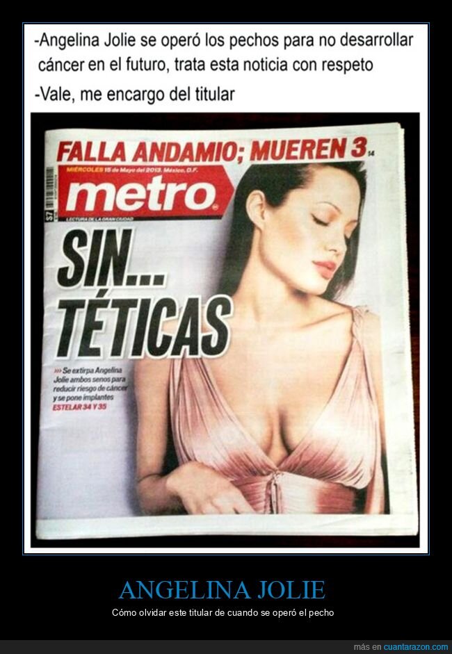 angelina jolie,sin téticas,titular