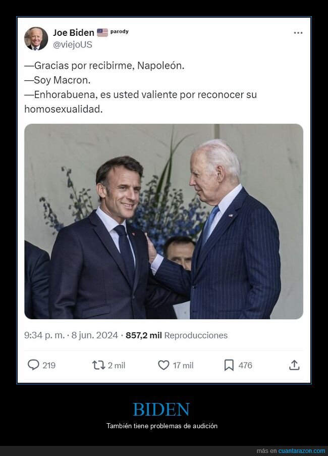 macron,biden,homosexualidad,políticos