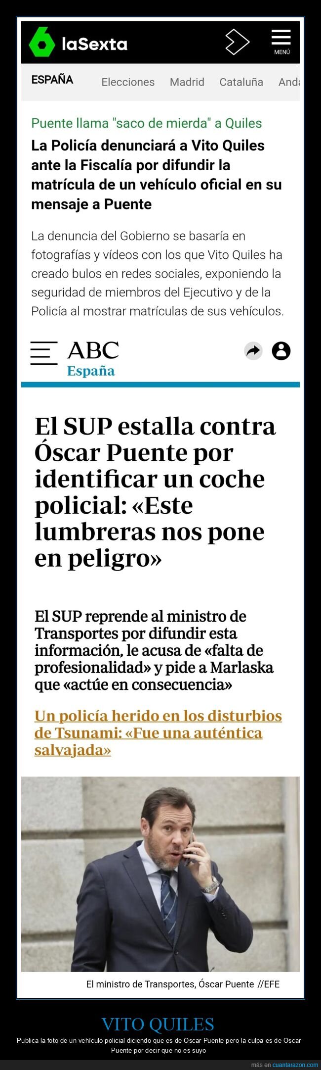 vito quiles,oscar puente,coche policial,políticos