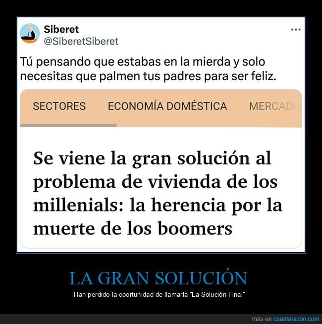 boomers,herencia,millennials,muerte,solución,vivienda