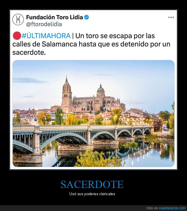 detenido,escaparse,sacerdote,toro