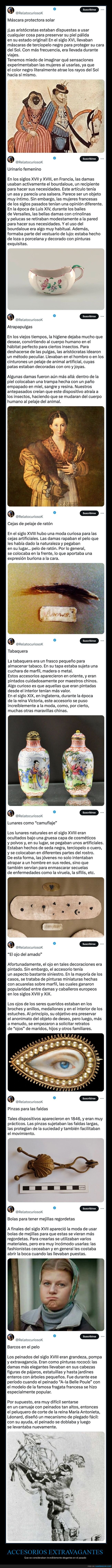 accesorios extravagantes,elegantes,pasado