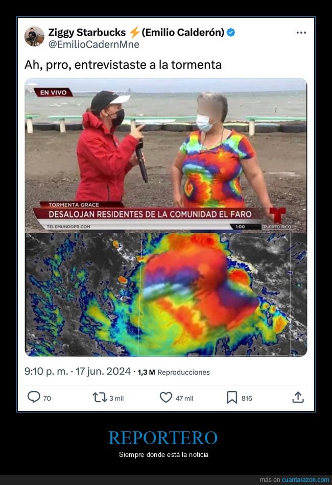 camiseta,entrevistar,reportero,tormenta
