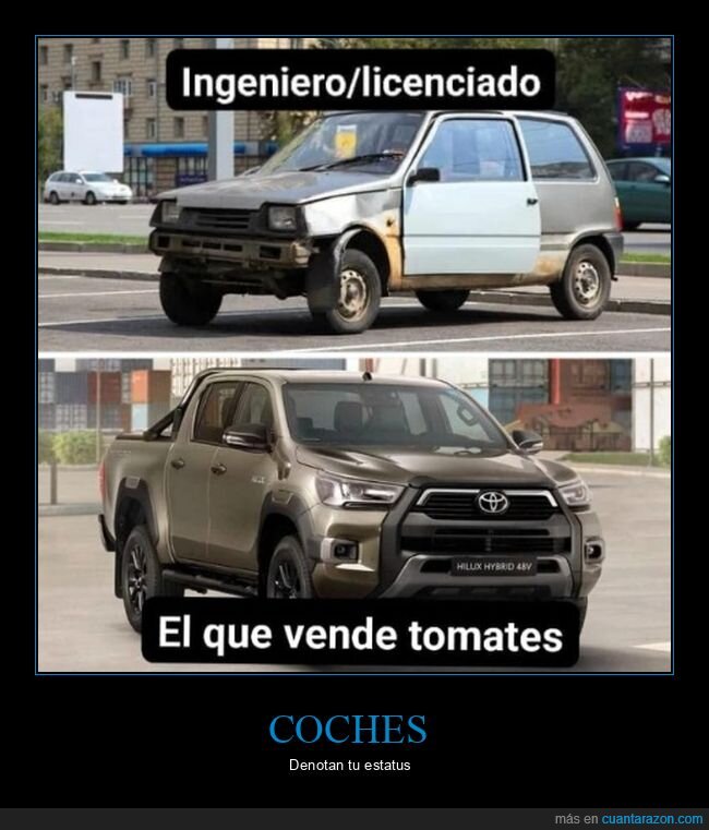 ingeniero,licenciado,vender,tomates,coches