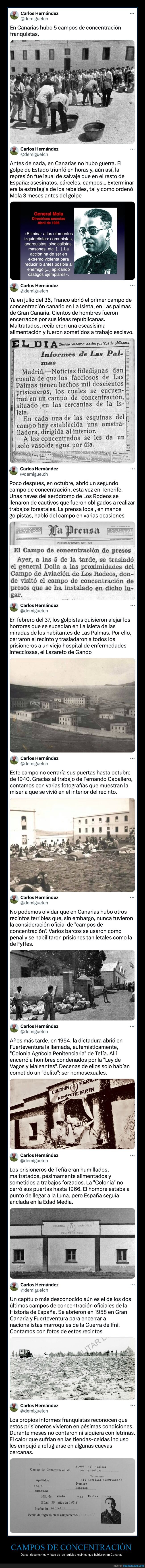 campos de concentración,franquismo,canarias