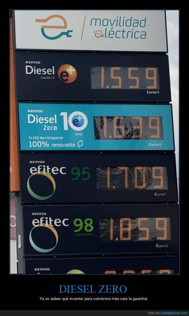 diesel,zero,gasolina